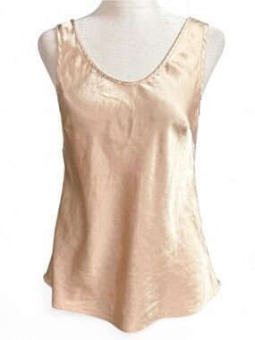 Vintage Cabernet Champagne Satin Camisole Tank Top Small